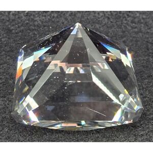Vtg Oleg Cassini Crystal Paperweight Cut Square Cut Clear 2x1.5" Desk Decor Gift